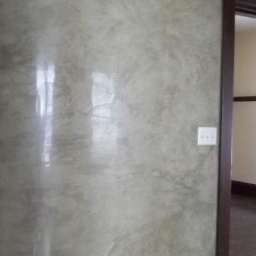 Venetian plaster ceiling and walls