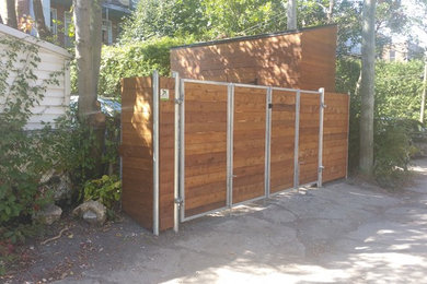 Wood and Steel  Folding driveway Gate