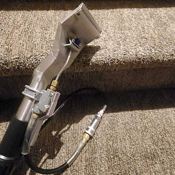 Carpet Cleaning Stairs in a House Located in Burnaby BC Canada