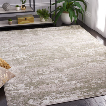 Safavieh Meadow Collection MDW585C Rug, Beige/Sage, 6'7" X 6'7" Square