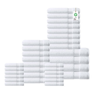 Everplush Classic Hotel Towels 6 Pack Terry Washcloths White White 6 Pack  Terry Washcloths