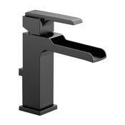 Delta Ara Single Handle Channel Bathroom Faucet, Matte Black, 568LF-BLMPU