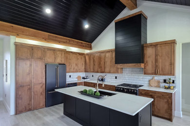 Example of a transitional kitchen design in Austin