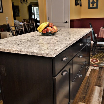 Knox, IN. BaileyTown USA, White Kitchen with Haas Lifestyle Island