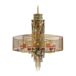 Corbett Lighting Riviera Collage of Hues 15-Light Pendant - Chandeliers