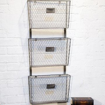 3 Tier Chicken Wire Wall Pockets