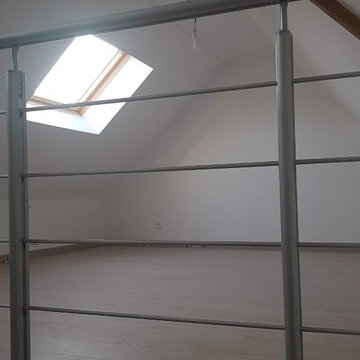 Aménagement d'une chambre sous comble dans une longère