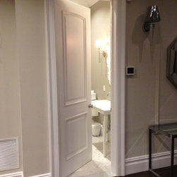 30" x 80" 2 Panel Arched Top White Primed Door with Raised Moulding (1-3/4") - Interior Doors