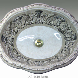 Hand Painted Drop-in Sinks by Atlantis Porcelain Art - Products
