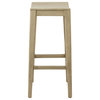 Elmo Wooden Counter Stool, Washed Gray