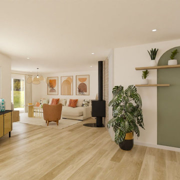 Espace salon après - Argentré - Agencement d'une maison avec extension
