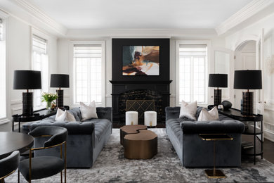 Living room - transitional living room idea in Chicago