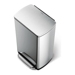simplehuman - 46 Litre Wide-Step Rectangular Recycler - Trash Cans