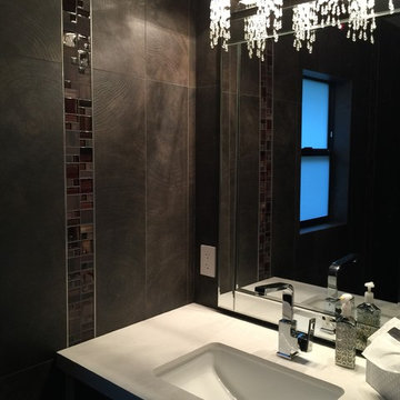 Contemporary Bathroom + Industrial Elements