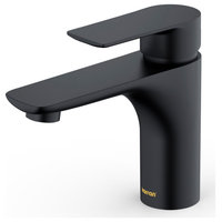 Karran KBF420 1-Hole 1-Handle Basin Faucet With Pop-up Drain, Matte Black