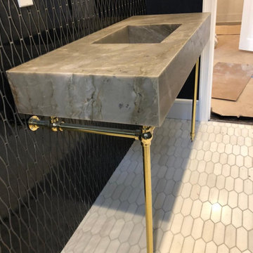 Unique Vanity with Integrated Sink