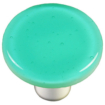 Lt. Aqua Blue Knob Round, Alum Post