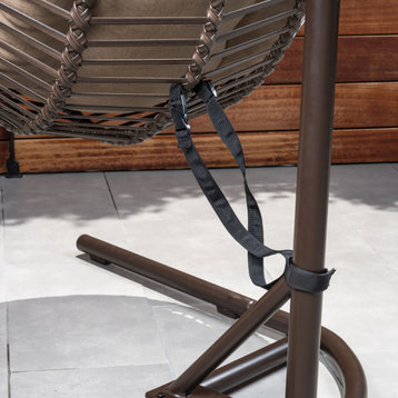 Hanover ISLAEGG Isla Outdoor/Indoor Egg Chair - Brown / Beige