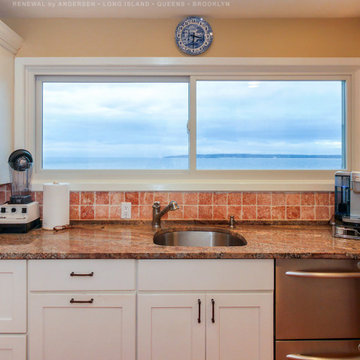 New Sliding Window in Gorgeous Kitchen - Renewal by Andersen Long Island