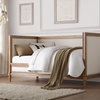 Charlton Linen and Salvage Oak Daybed, Cream