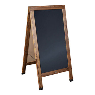 Costway 31.5'' Wood A-Frame Chalkboard Menu Sign Board Sidewalk Wedding  Signage