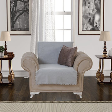 Chiara Rose Anti-slip Armless Sofa Cover Furniture Protector Chair Size Diamond