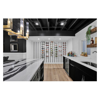 Naperville Modern Rustic Basement - Modern - Basement - Chicago - by ...