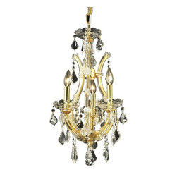 Elegant Lighting - Elegant Lighting 2800D12G/EC Pendant Maria Theresa - Chandeliers