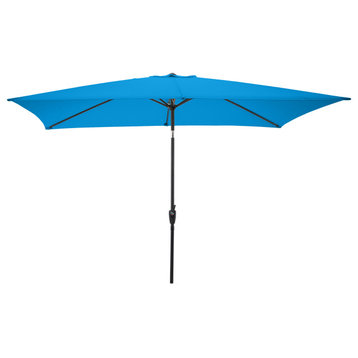 Pure Garden 10' Rectangular Patio Umbrella, Bright Blue
