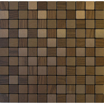 11.38"x11.38" Peel and Stick Backsplash Tile, "Checkmate", Single Tile