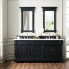 Brookfield 72" Double Vanity Antique Black w/ 3 CM Arctic Fall Solid Surface Top