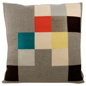 Harker Beige Decorative Pillow, 20"x20"