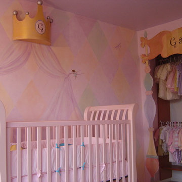 Gabriella baby nursery with custom closet surround
