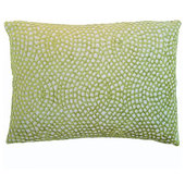 Green Moire Lumbar Throw Pillow — Leslie Flood Interiors