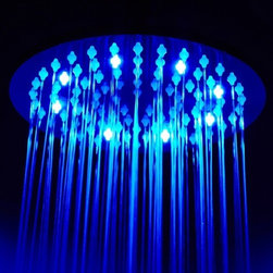 Juno 20" Oil Rubbed Bronze Round Color Changing LED Rain Shower Head - Showerheads And Body Sprays