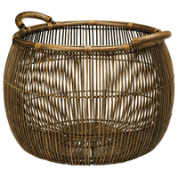 Large Open Weave Rattan Storage Basket