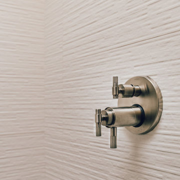 Textured Tile with Industrial Fixture