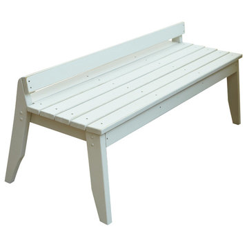 Plaza 3-Seat Bench No Back, Rustic Red (Distressed)
