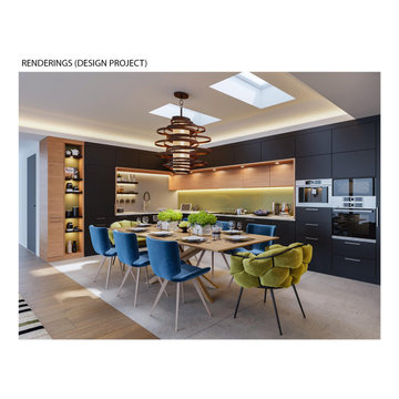 UNIQUE BLACK AND GREEN MODERN KITCHEN