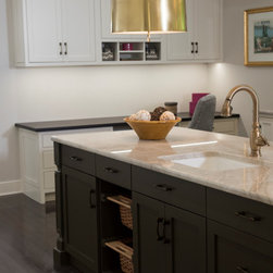 Arlington, VA - Transitional - Muddled Basil Kitchen Island Cabinets - Kitchen Cabinetry
