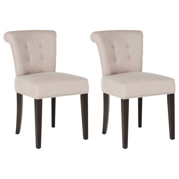 Safavieh Sinclair Ring Chairs, Set of 2, Taupe, Fabric