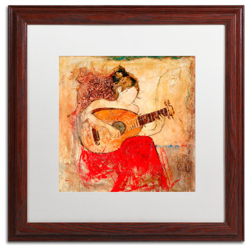 Joarez 'Vanessa' Framed Art, Wood Frame, 16"x16", White Matte