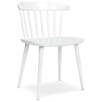 Aron Living Brook 17" Mid-Century Plastic Dining Chair in White