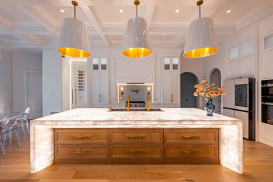Example of a trendy kitchen design in Orange County