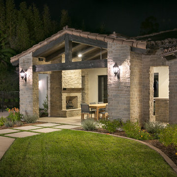 Outdoor dining room and kitchen