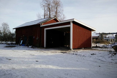Exempel på en klassisk garage och förråd