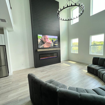 18’ Black Fireplace