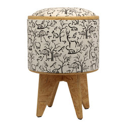 Pomada - Animals Stool Ottoman, White - Footstools And Ottomans