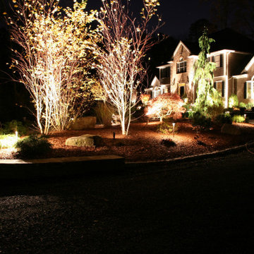 This Landscape and Lighting project Lites up in OVER DRIVE