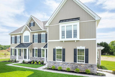 Inspiration for a transitional exterior home remodel in Philadelphia